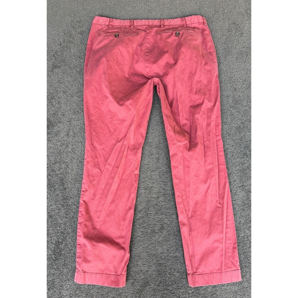 Brooks Brothers Red Fleece Mens Pink Salmon Chino Pants W36 L30 Slim Fit - Picture 10 of 10